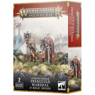 CITIES OF SIGMAR: FREEGUILD MARSHAL & RELIC ENVOY/ FREIGILDEN-MARSCHALL UND RELIQUIENBOTE  86-25